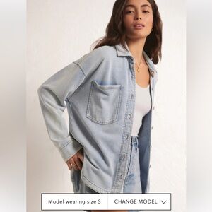 Z Supply All Day Knit Denim Jacket (M)